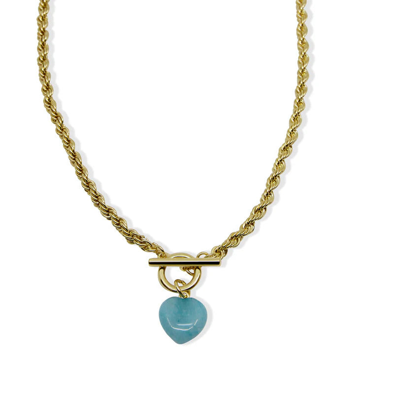 ARGENTO VIVO THE AQUA AMOUR ROPE NECKLACE