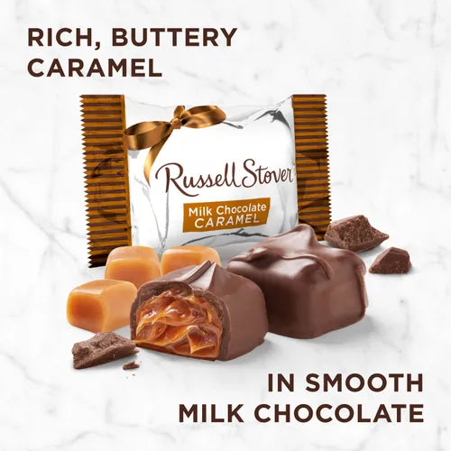 Russell Stover Chocolates Milk Chocolate Caramels Favorites, 6 oz. Bag