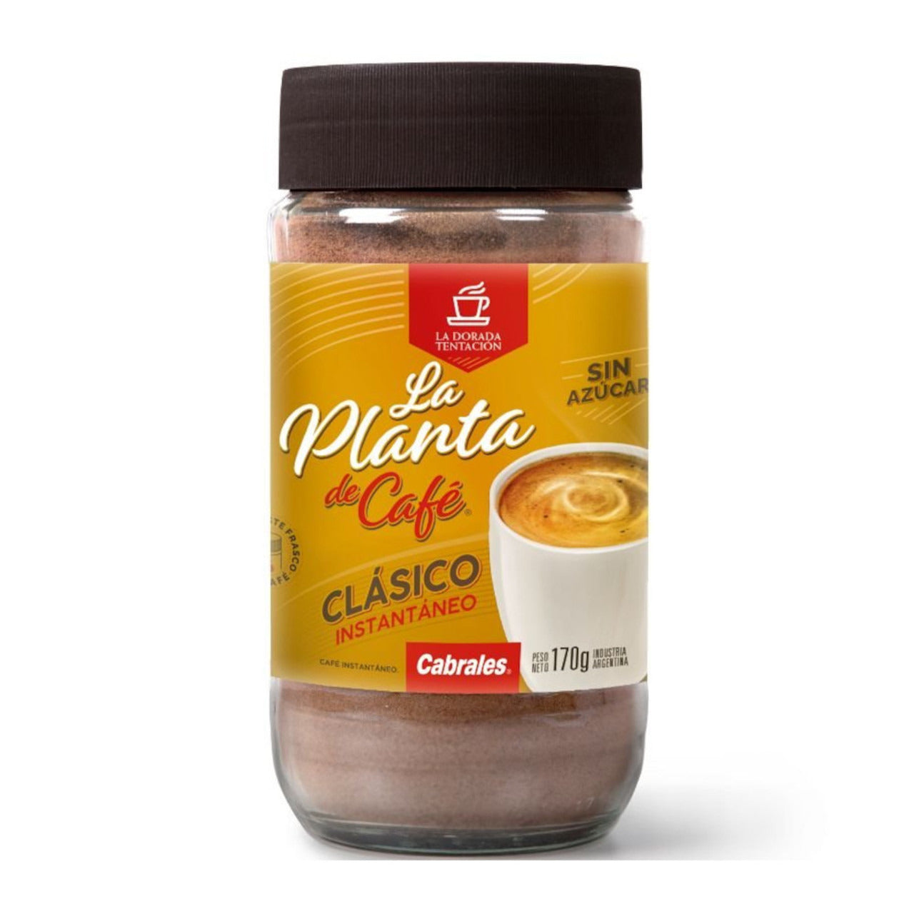 Pampa Direct La Planta de Café Cabrales Instant Classic Coffee, Sugar-Free Roasted Ground - Gluten-Free, 170 g / 6 oz