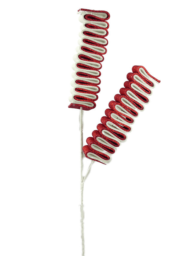 Decorator's Warehouse 28" Glitter Peppermint Ribbon Candy Spray