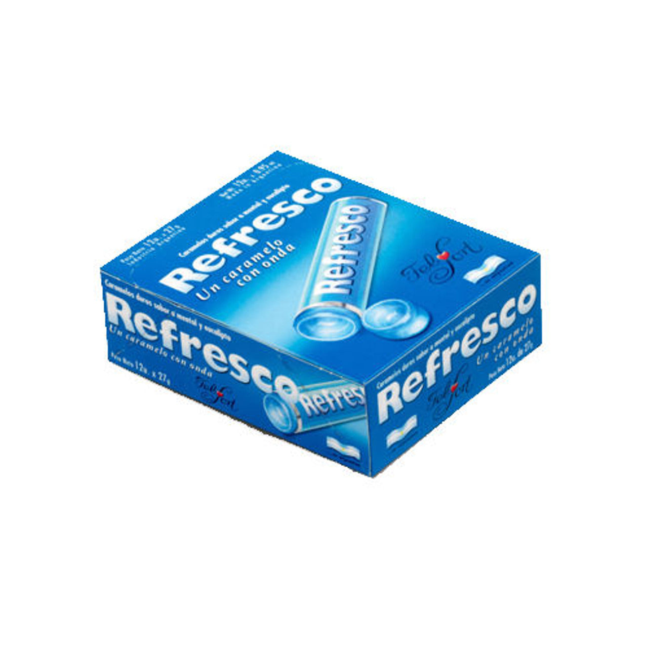 Pampa Direct Refresco Mentol & Eucalyptus Hard Candy By Felfort, 324 g / 11.4 oz (box of 12)