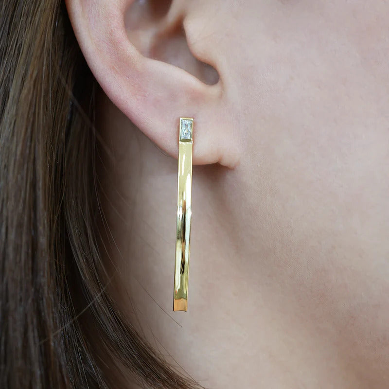 ARGENTO VIVO THE CONCAVE CZ EARRING