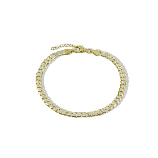 ARGENTO VIVO THE ESSENTIAL TWO TONE CURB ANKLET