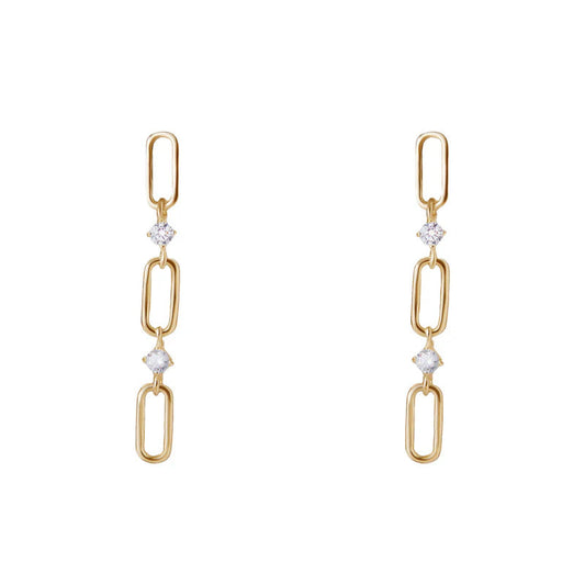 ARGENTO VIVO THE CZ OVAL CLIP DROP EARRING