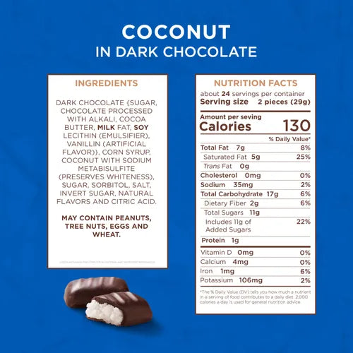 Russell Stover Chocolates Dark Chocolate Coconut Favorites, 6 oz. Bag