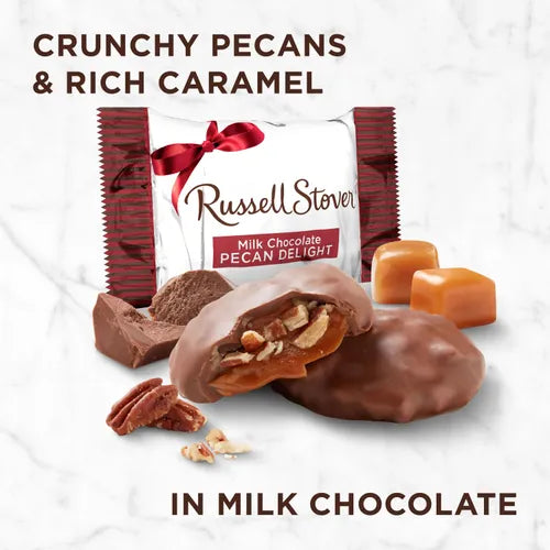 Russell Stover Chocolates Milk Chocolate Pecan Delight Favorites, 5.4 oz. Bag