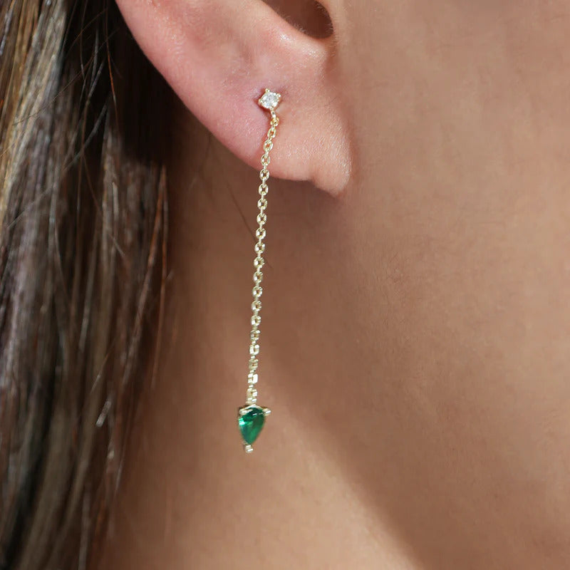 ARGENTO VIVO THE LINEAR CZ DROP EARRING