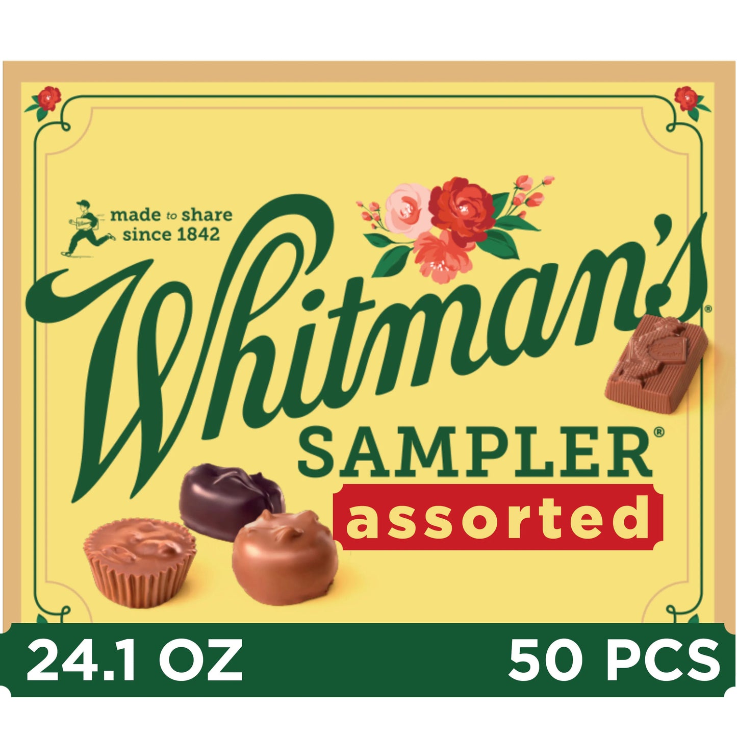 Russell Stover Chocolates Whitman's Sampler Assorted Chocolates, 24.1 oz. box