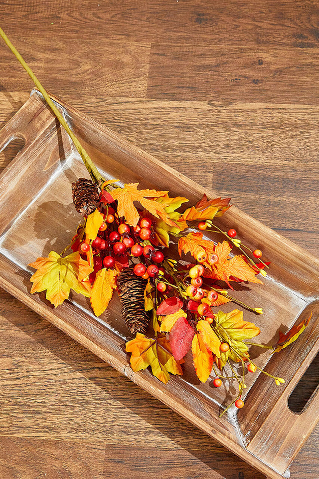 Decorator's Warehouse 28" Fall Leaf Berry Cone Spray
