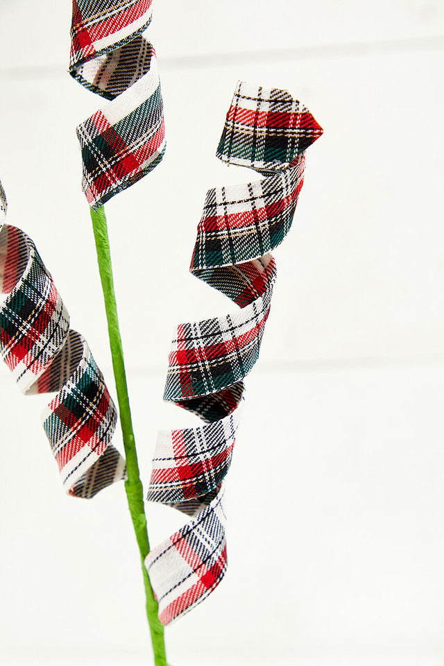 Decorator's Warehouse 24" Plaid Curly Spray