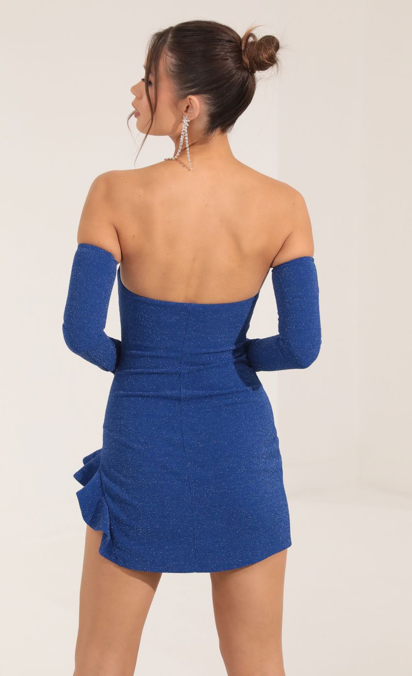 Lucy in the Sky Ruffle Dress in Blue