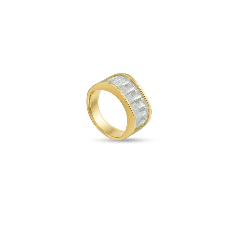 ARGENTO VIVO THE FRANKIE CZ RING