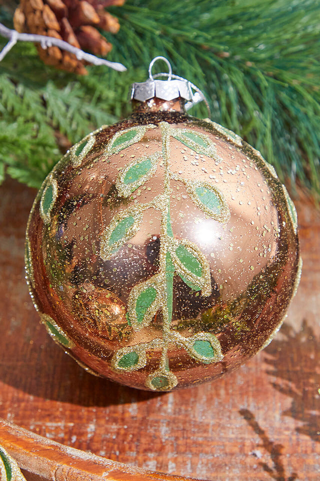 Decorator's Warehouse 4” Glass Woodland Scene Ornament