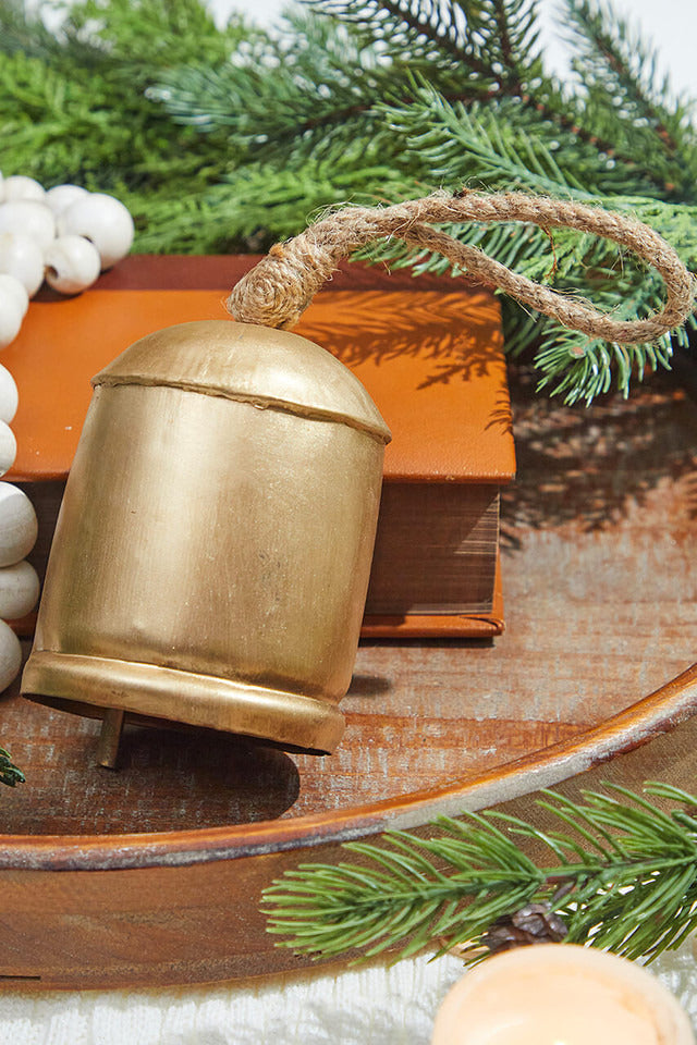 Decorator's Warehouse 4” Country Gold Bell Ornament