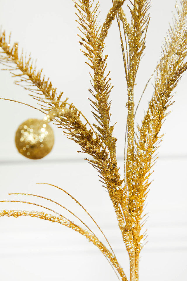 Decorator's Warehouse 34" Gold Glitter Pine Spray