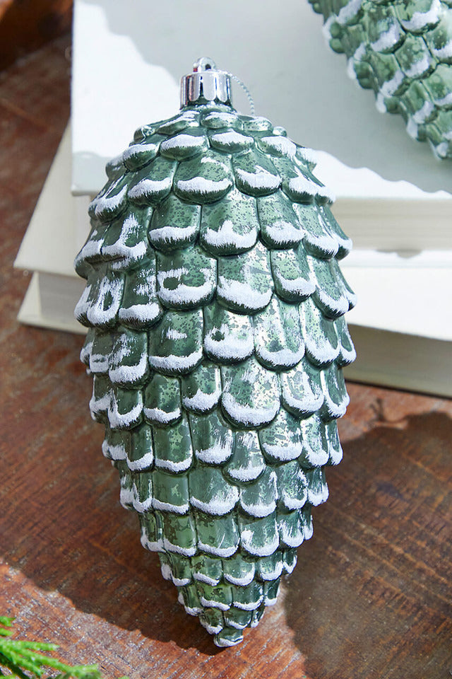 Decorator's Warehouse 6.5" Snowed Pine Cone Ornament - Set of 3