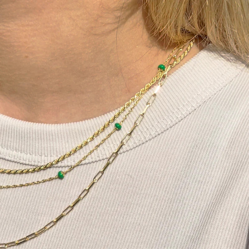 ARGENTO VIVO THE THIN PAPERCLIP NECKLACE