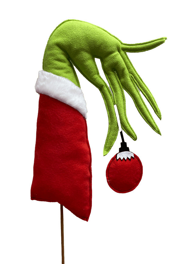 Decorator's Warehouse 23” x 11" Green Monster Hand Ornament
