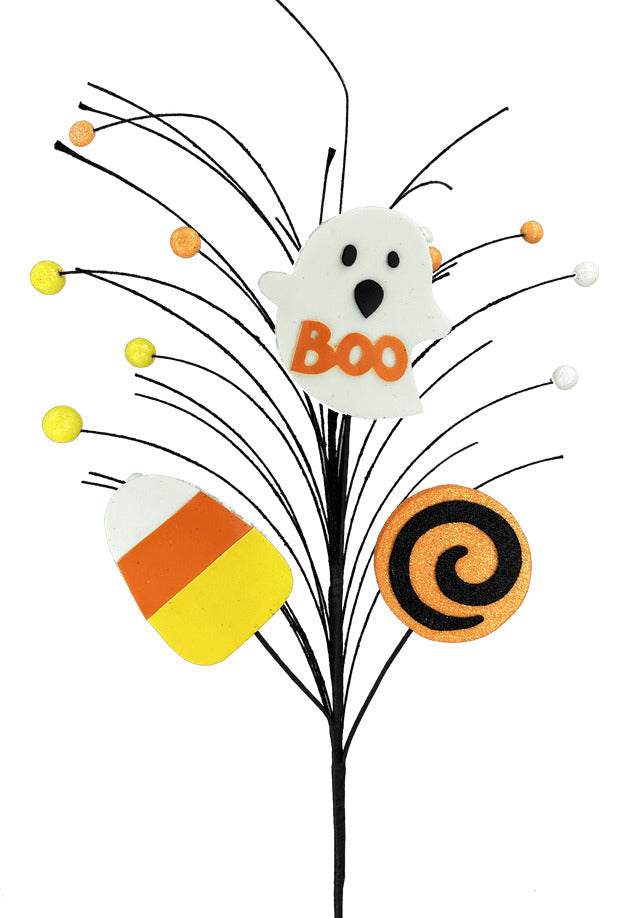 Decorator's Warehouse 28" Ghost Candy Corn Lollipop Spray