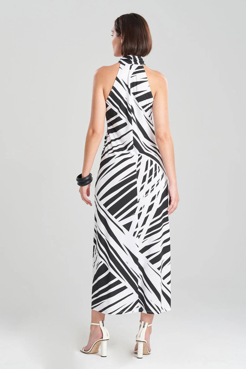 Natori Katana TENCEL Jersey Crossover Halter Dress