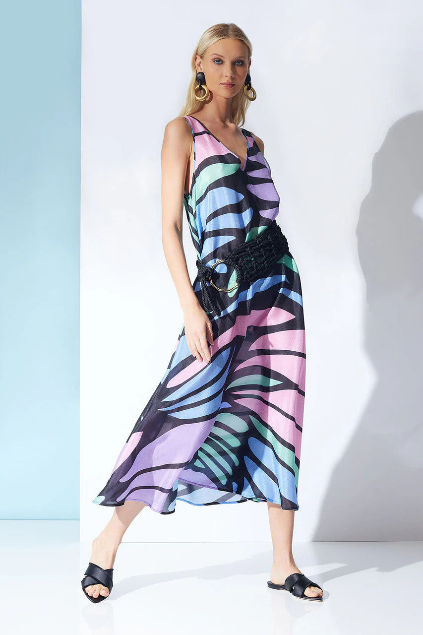 Natori Nagashi Obi Silk Dress