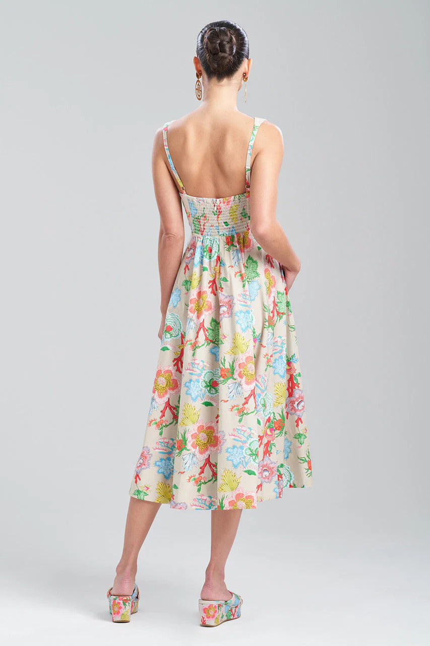 Natori Amanpulo Cotton Poplin Flare Dress