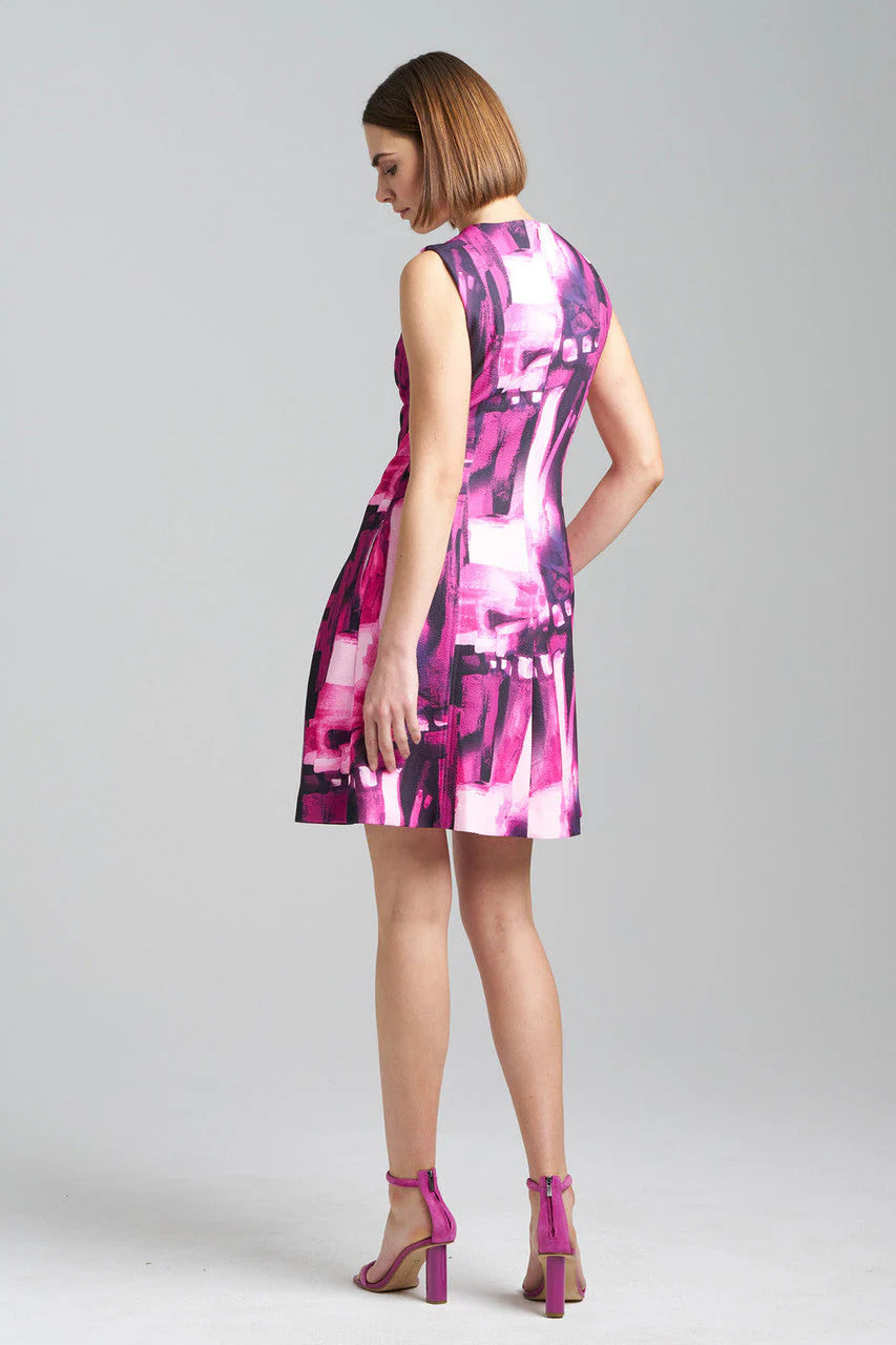 Natori Brushstroke Pleated Dress