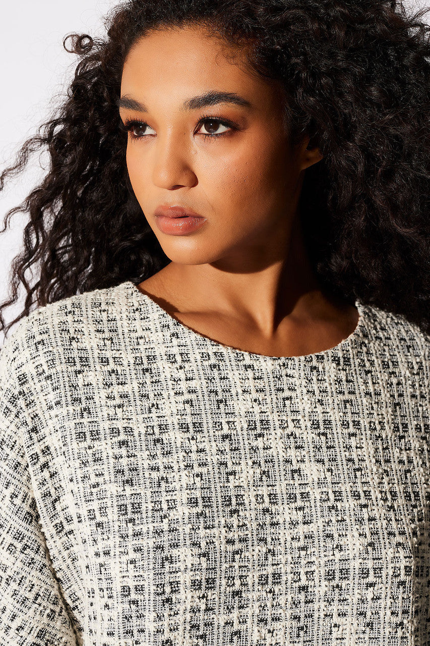Natori Tweed T-Shirt Dress