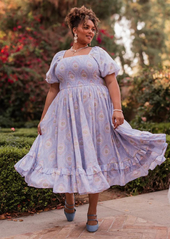 JessaKae Blooming Bows Dress - Bluebell