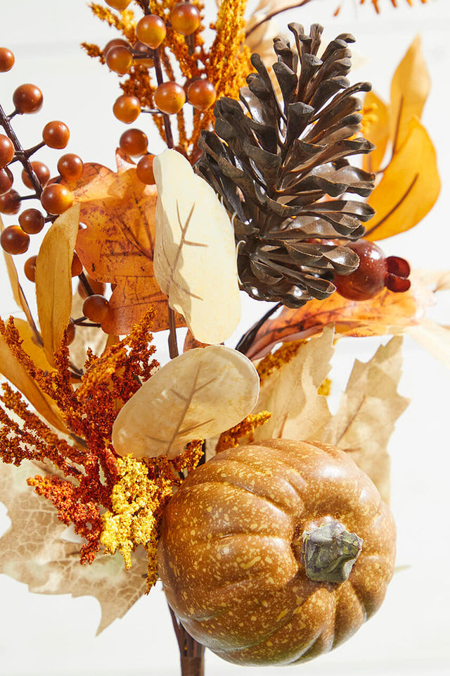 Decorator's Warehouse 30" Pumpkin with Leaves and Berries Spray
