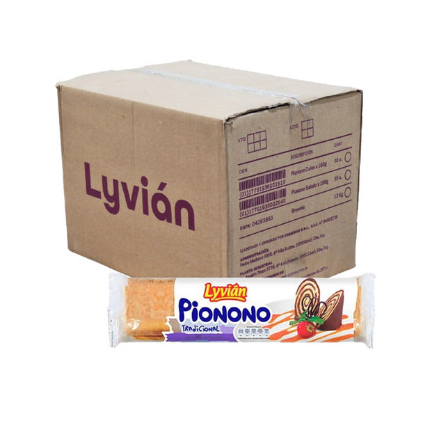 Pampa Direct Lyvián Pionono Tradicional Classic Argentinian Perfect For Desserts, Dulce De Leche Roll & Salty Food Wholesale Bulk Box, 180 g / 6.34 oz (box of 35)