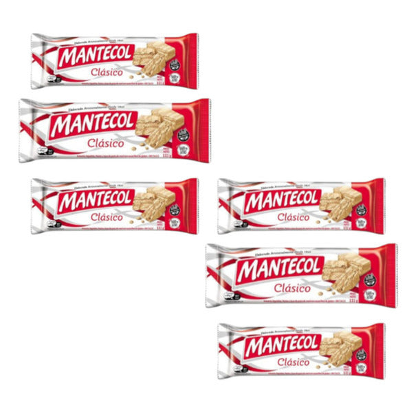 Pampa Direct Mantecol Classic Flavor Semi-Soft Peanut Butter Nougat, 111 g / 3.91 oz (pack of 6)