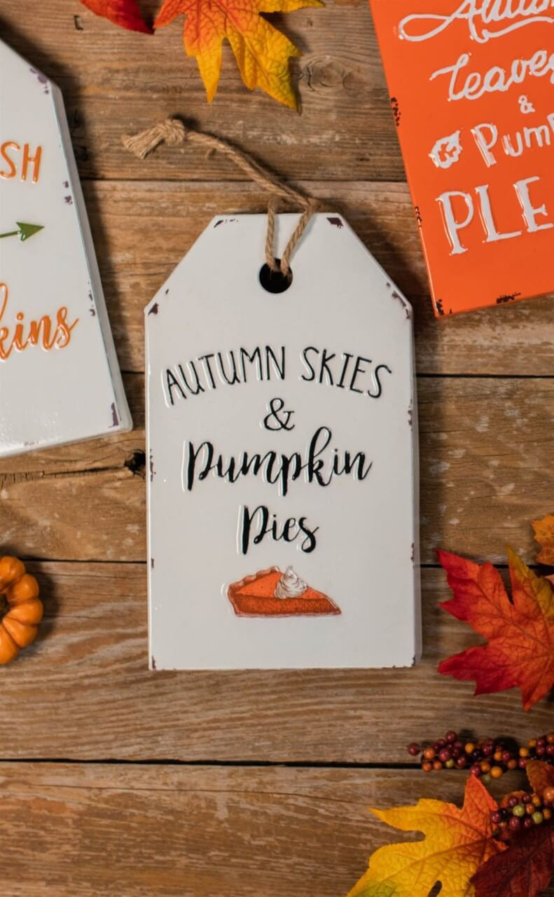 Decorator's Warehouse 12” Metal Enamel Harvest Sign