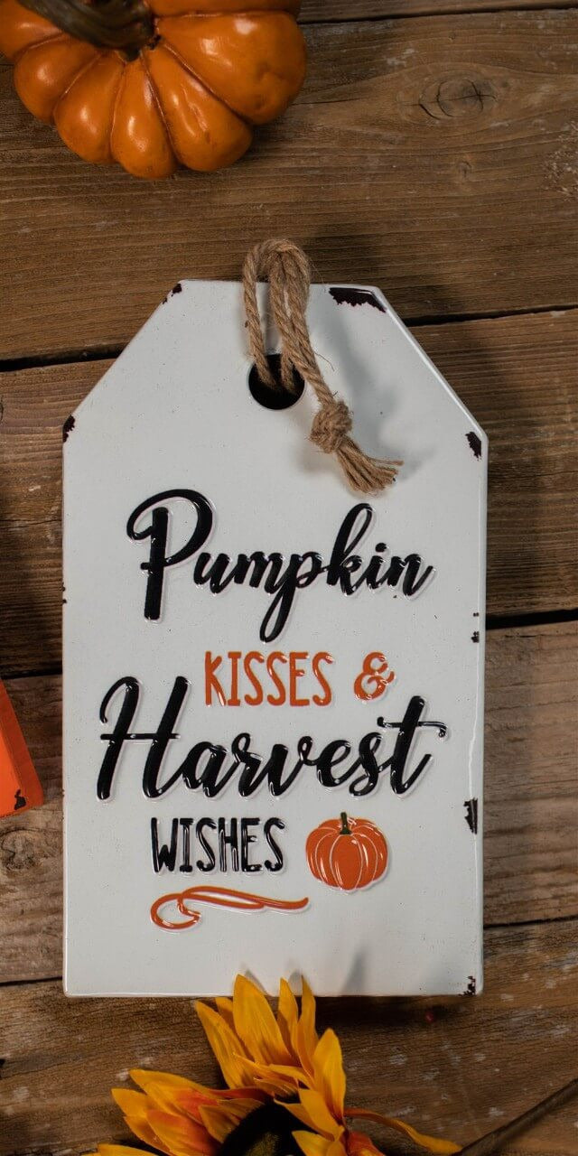 Decorator's Warehouse 12” Metal Enamel Harvest Sign
