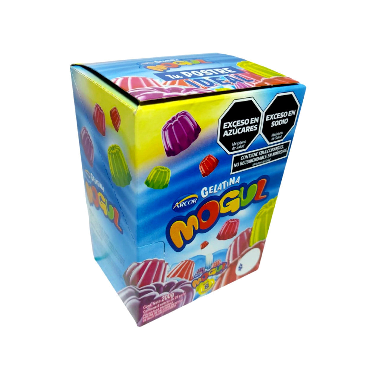 Pampa Direct Mogul Gelatina Frutilla Strawberry Jell-O Powder Ready To Make Jelly, 25 g / 0.88 oz ea (box of 8 pouches)