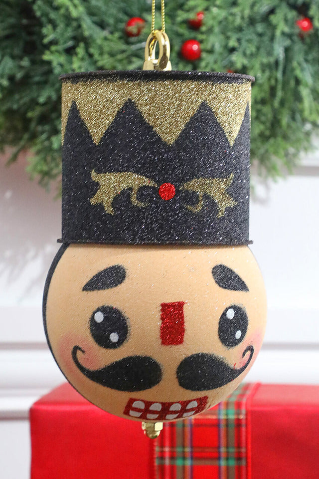 Decorator's Warehouse 8.5” Holiday Nutcracker Black Ornament