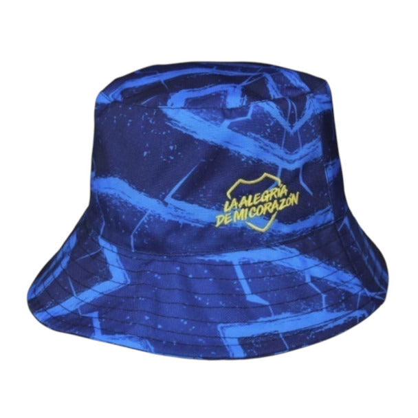 Pampa Direct Boca Juniors Bucket Hat, Blue with Embroidered Crest & Sublimated Design (57 cm / 22.4 in)