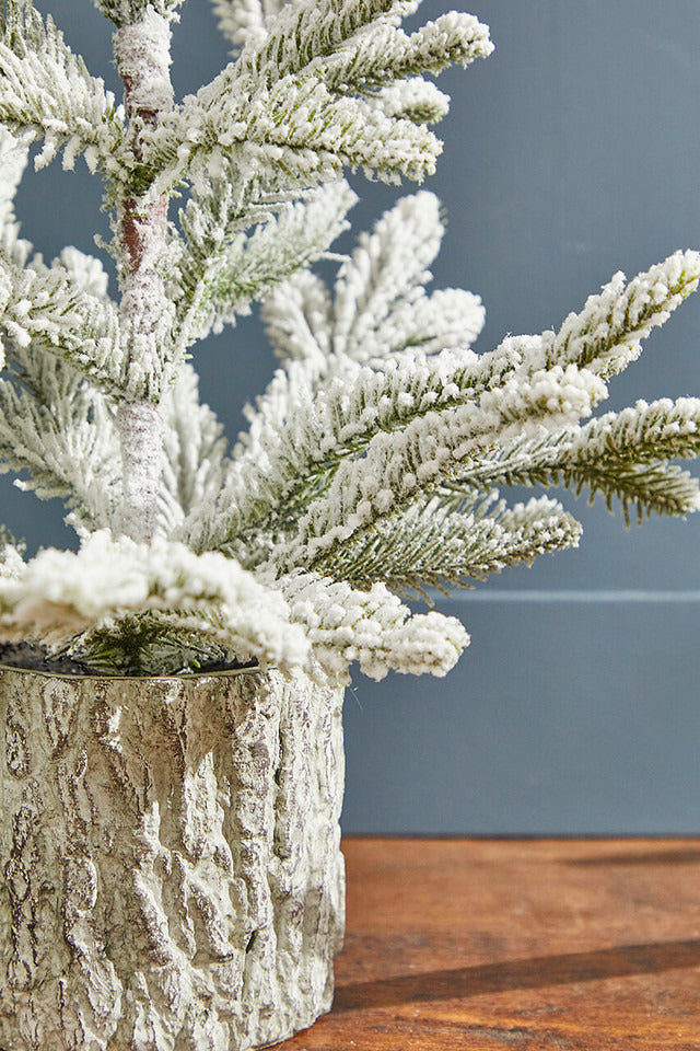 Decorator's Warehouse 18" Potted Noble Fir Tree with Snow