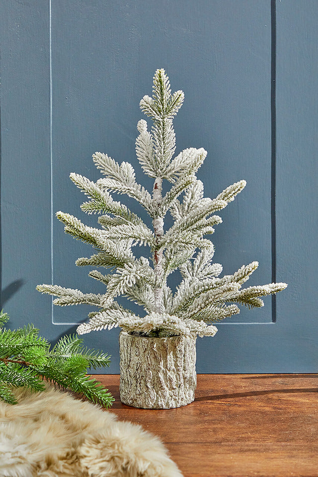Decorator's Warehouse 18" Potted Noble Fir Tree with Snow