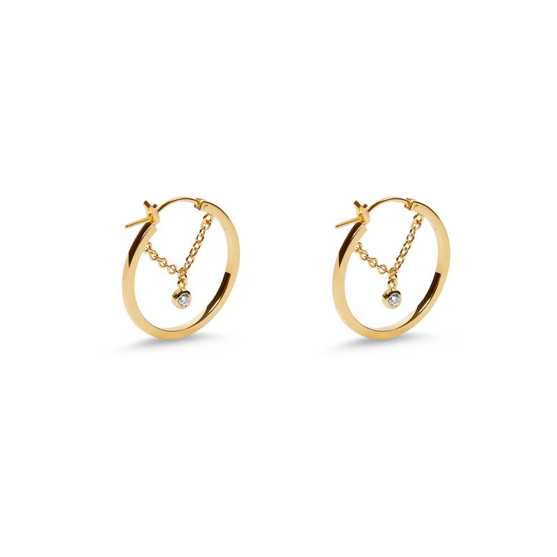 ARGENTO VIVO THE CZ CHAIN HOOP