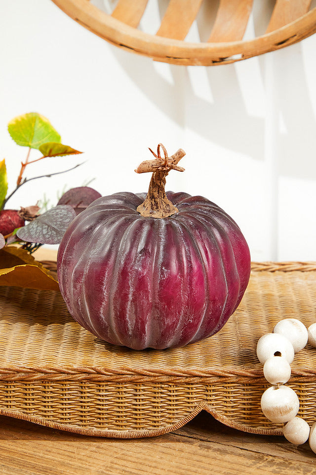 Decorator's Warehouse 6" Plum Harvest Vine Pumpkin