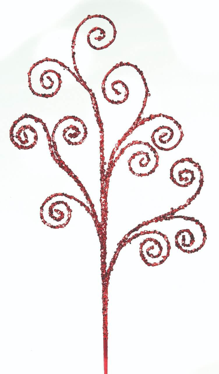 Decorator's Warehouse 30" Sequins Curl Christmas Spray