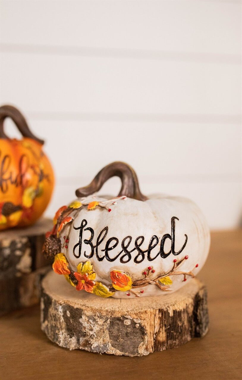 Decorator's Warehouse 5” Fall Resin Harvest Pumpkin
