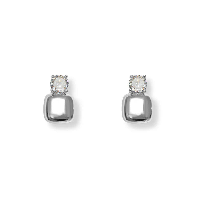 ARGENTO VIVO SCARLETTE SQUARE STUDS