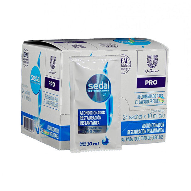 Pampa Direct Sedal Co-Creations Conditioner Instant Restoration Shine & Softness for All Hair Types, 10 ml / 0.34 oz (24 Sachets)