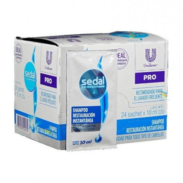 Pampa Direct Sedal Co-Creations Shampoo Instant Restoration Shine & Softness for All Hair Types, 10 ml / 0.34 oz (24 Sachets)