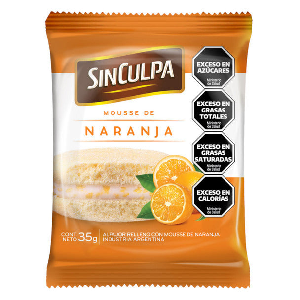 Pampa Direct Sin Culpa Alfajores with Orange Filling Alfajores con Relleno Sabor Naranja, 280 g / 9.8 oz (box of 8)