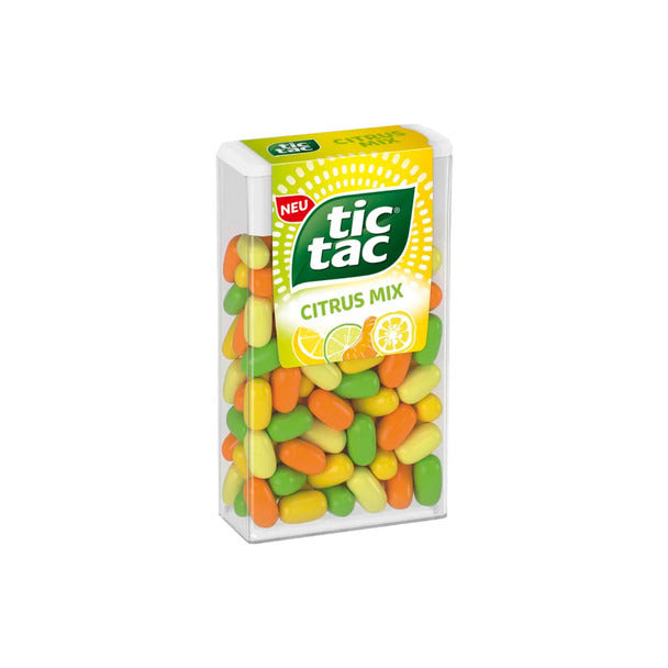 Pampa Direct Tic Tac Citrus Mix Assorted Fruit Flavored Candies, Lemon, Lime & Mandarin, 16 g / 0.56 oz (12 count)
