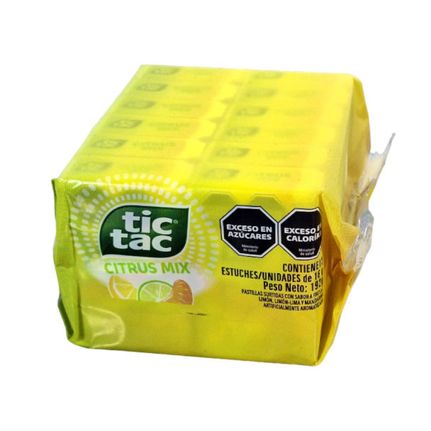 Pampa Direct Tic Tac Citrus Mix Assorted Fruit Flavored Candies, Lemon, Lime & Mandarin, 16 g / 0.56 oz (12 count)
