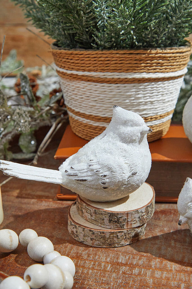 Decorator's Warehouse 6” White Resin Cardinal Figurine